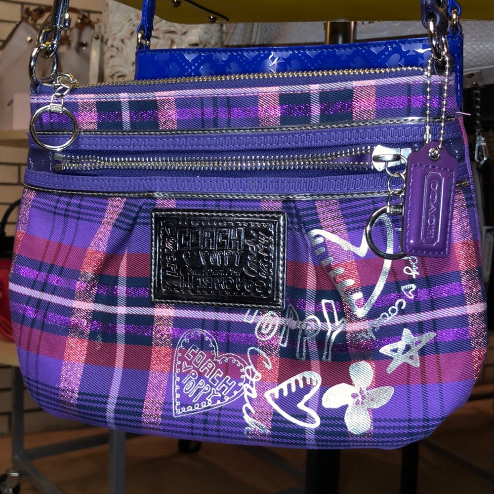 EUC Vintage Coach Poppy Tartan Plaid Limited Edition Crossbody
